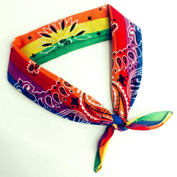 'Rainbow' Pride Bandana (55cmx55cm) 🏳️‍🌈 - Picture 5 of 5